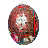 Cible De Fléchettes Joyeux anniversaire à nous Art Imprimer (Devant droit)