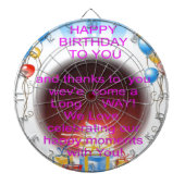 Cible De Fléchettes Joyeux anniversaire à vous Art Imprimer (Devant)