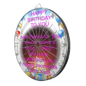 Cible De Fléchettes Joyeux anniversaire à vous Art Imprimer (Devant droit)