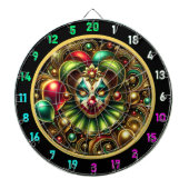 Cible De Fléchettes Joyeux clown avec des ballons colorés (Devant)