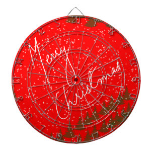 Cible De Fléchettes Joyeux Noël Dessiné à la Main