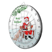 Cible De Fléchettes Joyeux Noël! Père Noël avec chat et chien (Devant droit)