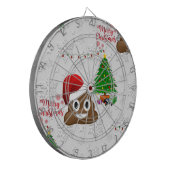 Cible De Fléchettes joyeux noël poo émoji (Devant gauche)