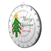 Cible De Fléchettes Joyeux Noël rouge vert Noël ajouter le nom (Devant droit)