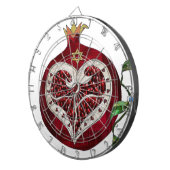 Cible De Fléchettes Judaica Pomegranate Heart Hanoukka Rosh Hashanah (Devant droit)