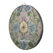 Cible De Fléchettes Kaleidoscope floral Personnalisé (Devant droit)