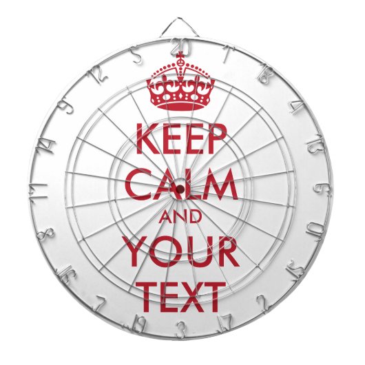 Cible De Fléchettes KEEP CALM and YOUR TEXT (Devant)