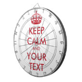 Cible De Fléchettes KEEP CALM and YOUR TEXT (Devant droit)