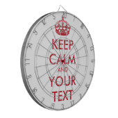 Cible De Fléchettes KEEP CALM and YOUR TEXT (Devant gauche)