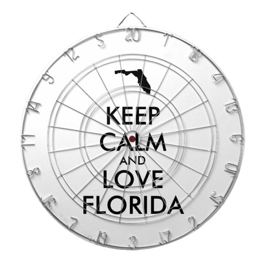 Cible De Fléchettes KEEP CALM et LOVE FLORIDA personnalisables (Devant)