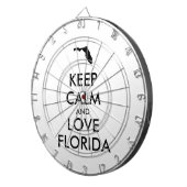 Cible De Fléchettes KEEP CALM et LOVE FLORIDA personnalisables (Devant droit)