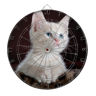 Cible De Fléchettes Kitten blanc vulnérable