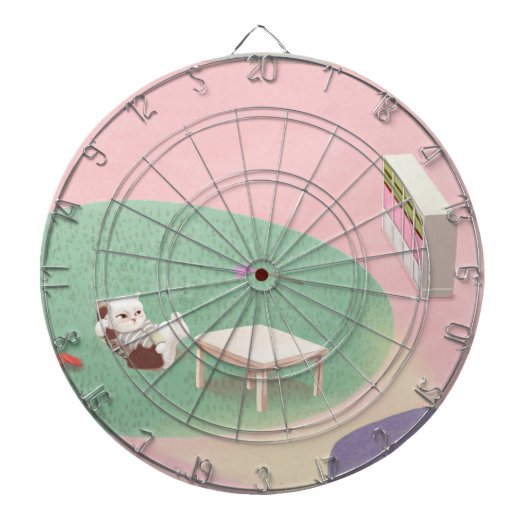 Cible De Fléchettes Kitten détente dans le salon (Devant)