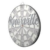 Cible De Fléchettes Knoxville TN Gray And White editable text (Devant droit)