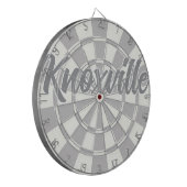 Cible De Fléchettes Knoxville TN Gray And White editable text (Devant gauche)