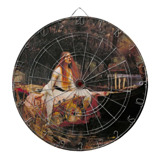 Cible De Fléchettes La Dame de Shalott (Beauté médiévale) (Devant)
