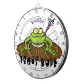 Cible De Fléchettes La grenouille règle drôle dessin de grenouille ver (Devant droit)