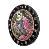 Cible De Fléchettes La Lune d'or incarne l'élégance du loup rose (Devant droit)