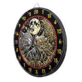 Cible De Fléchettes La Lune d'or met en évidence l'esprit sauvage du l (Devant droit)