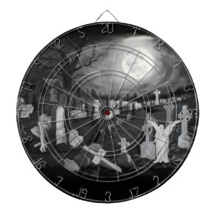 Cible De Fléchettes La nuit sur le cimetière - Angel avec Diable