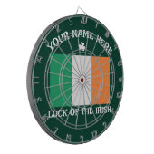 Cible De Fléchettes La Saint-Patrick Drapeau Irlande Nom Personnalisé (Devant gauche)