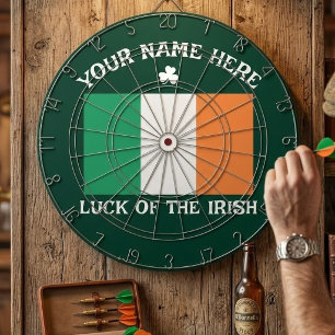 Cible De Fléchettes La Saint-Patrick Drapeau Irlande Nom Personnalisé 