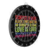 Cible De Fléchettes La science est une vraie vie noire matière LGBT Pr (Devant gauche)