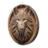 Cible De Fléchettes La sculpture sur bois de loup, (Devant droit)