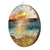 Cible De Fléchettes La série de plage à l'aquarelle Design 3 (Devant droit)
