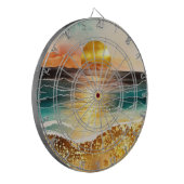 Cible De Fléchettes La série de plage à l'aquarelle Design 3 (Devant gauche)