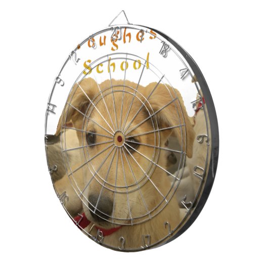 Cible De Fléchettes "La vie est l'école la plus difficile" (Devant droit)