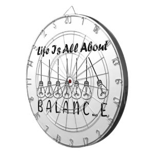 Cible De Fléchettes La vie est tout sur l'équilibre inspiration motiva