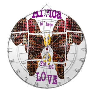 Cible De Fléchettes L'Afrique c'est là que j'ai trouvé l'amour