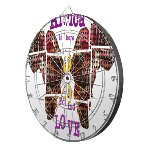 Cible De Fléchettes L'Afrique c'est là que j'ai trouvé l'amour (Devant droit)