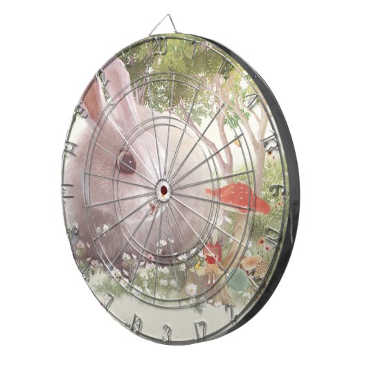 Cible De Fléchettes Lapin avec Fleurs (Devant droit)