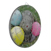 Cible De Fléchettes Lapin avec oeuf jaune rose (Devant gauche)