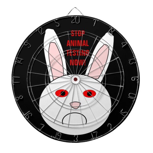 Cible de fléchettes Lapin de laboratoire triste (Devant)