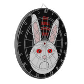 Cible de fléchettes Lapin de laboratoire triste (Devant gauche)