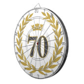 Cible De Fléchettes Laurel Wreath et Crown 70e anniversaire (Devant droit)