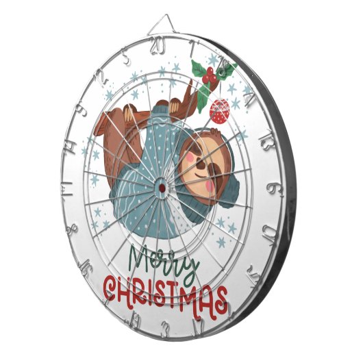 Cible De Fléchettes Lazy Sloth Noël (Devant droit)