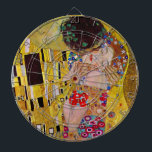 Cible De Fléchettes Le baiser de Gustav Klimt, Art Nouveau Vintage<br><div class="desc">Le tableau ultime de l'amour, un beau design pour célébrer la Saint Valentin avec! The Kiss (détail) (1907-1908) de Gustav Klimt est un symbole de l'époque victorienne vintage de l'amour d'art et de la peinture romantique mettant en scène un couple romantique dans différentes nuances d'or, motifs et symboles, partageant un...</div>