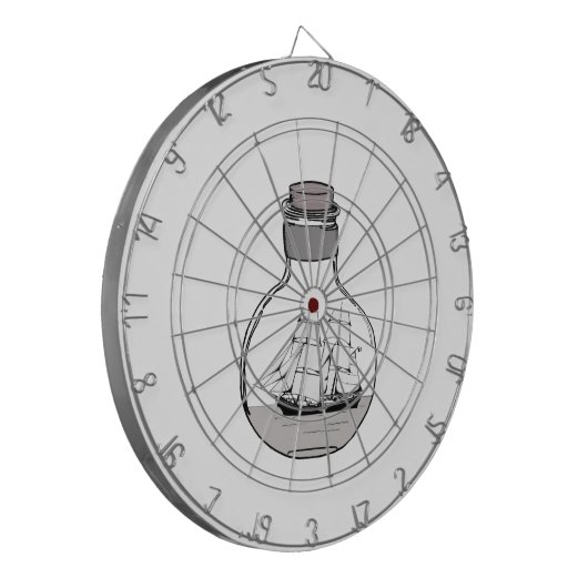 Cible De Fléchettes Le bateau dans l'ampoule en verre (Devant gauche)