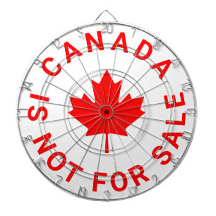 Cible De Fléchettes Le Canada n'est pas à vendre typographie de la feu