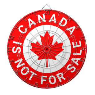 Cible De Fléchettes Le Canada n'est pas à vendre typographie érable ro