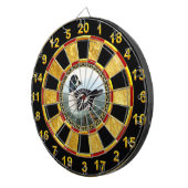 Cible De Fléchettes Le canard blanc et noir penche la natation dans (Devant droit)