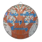 Cible De Fléchettes "Le chien du soir marche effrayant" - Je déteste m (Devant)