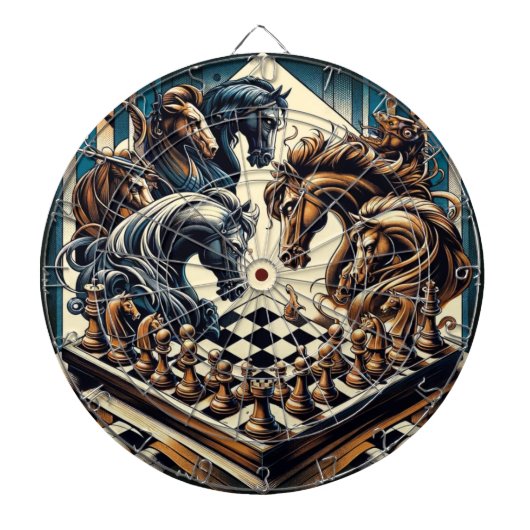 Cible De Fléchettes Le jeu des chevaliers - les échecs rencontre l'ima (Devant)
