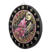 Cible De Fléchettes Le loup rose sous la lune attire l'attention (Devant droit)