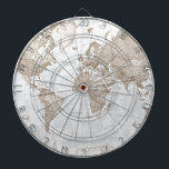 Cible De Fléchettes Le monde est art - neutre<br><div class="desc">La carte du monde comporte les villes importantes et contient également l'ombrage de colline et de mer,  faisant le monde pour sauter outre de la carte vers vous ! C'est neutre coloré,  ajoutant un style artistique à cette carte.</div>