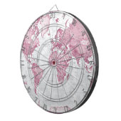 Cible De Fléchettes Le monde est art - rose (Devant droit)